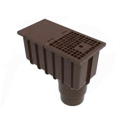 Osadnik/but PVC ⌀ 63 firmy KROP kolor jasny brąz RAL8017